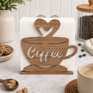 Coffee Cup and Heart Napkin Holder