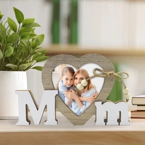 MOM Heart Picture Photo Frame Desk