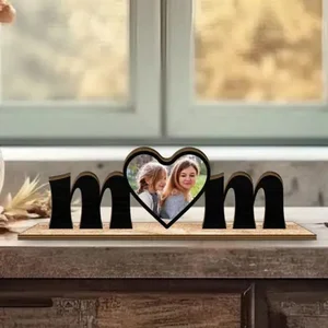 MOM Heart Picture Photo Frame