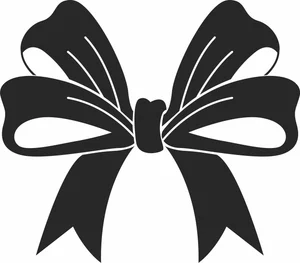 Decorative Ribbon Bow Tied Knot Holiday Graphic