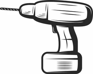 Cordless Power Drill Hardware Tool Illustration