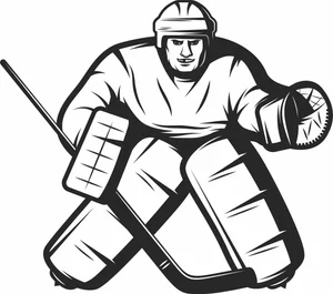 Ice Hockey Goalie Block Position Gear Graphic