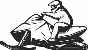 Snowmobile Rider Extreme Winter Motorsport Action Graphic