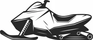 Snowmobile Side View Winter Transport Graphic