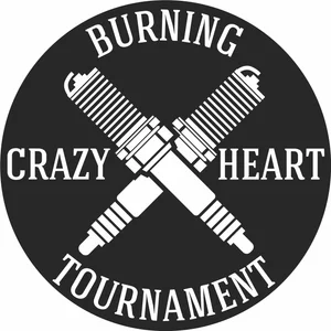 Burning Crazy Heart Tournament Spark Plugs Design