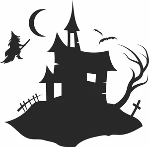 Halloween Haunted House Witch Sign