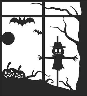 Halloween Scarecrow Pumpkin Sign