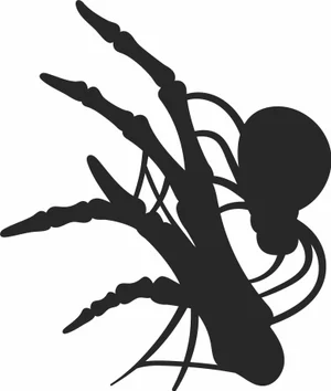 Halloween Skeleton Hand Spider Sign