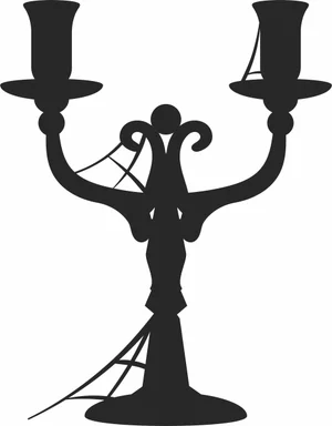Halloween Twin Candle Candelabra Sign