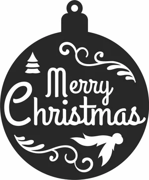 Merry Christmas Bauble Ornament