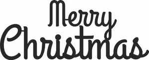 Merry Christmas Bold Script Sign
