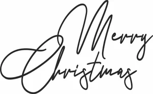 Merry Christmas Calligraphy Lettering Sign