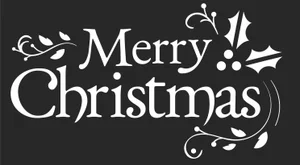 Merry Christmas Flourish Holly Sign