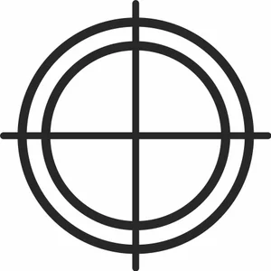 Shooting Target Crosshair Sign