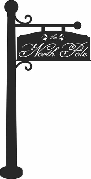 The North Pole Hanging Sign