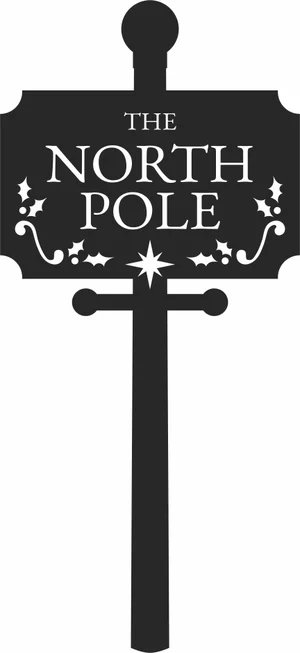The North Pole Vintage Sign