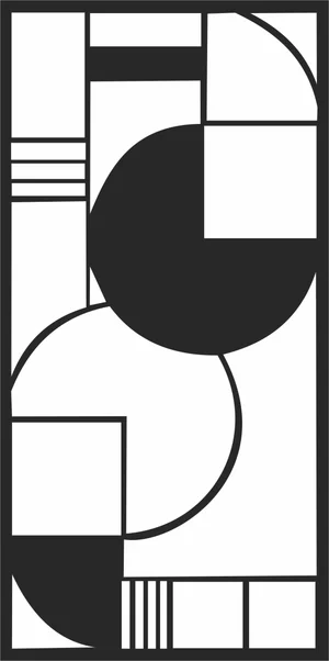 Abstract Geometric Bauhaus Pattern Art