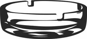 Empty Glass Ashtray Illustration