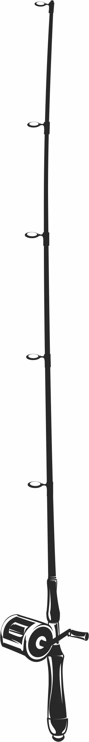 Fishing Rod with Reel Illustration