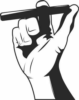 Hand Holding Classic Cigar Illustration
