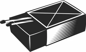 Matchbox with Matches Illustration