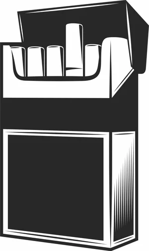 Open Cigarette Pack Illustration