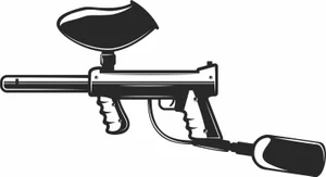Paintball Marker Gun Illustration