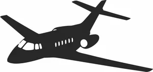 Private Jet Airplane Silhouette Illustration