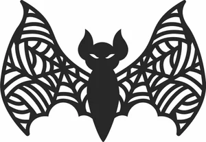 Spooky Bat with Spiderweb Wings