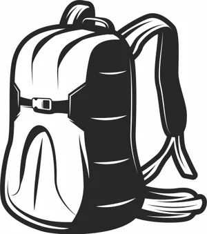 Hiking Backpack Camping Rucksack Outline Silhouette