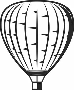 Hot Air Balloon Flying Sky Outline Silhouette