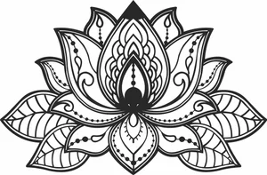 Lotus Flower Mandala Wall Art