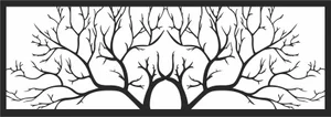 Symmetrical Tree Branches Landscape Panel