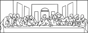 The Last Supper Leonardo Da Vinci Silhouette